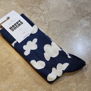 Happy Socks Blue and Cream Cloud Socks